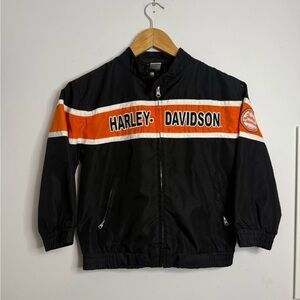 Harley-Davidson Kids Black and Orange Raincoat